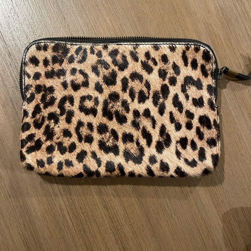 Madewell Printed haircalf medium pouch